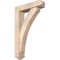 Ekena Millwork Thorton Arts and Crafts Smooth Bracket w/ Offset Brace, Douglas Fir, 5 1/2"W x 22"D x 34"H BKT0604X22X34THR03SDF - alternate 1